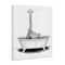 Stupell Industries Giraffe In Tub Funny Animal Bathroom Canvas Wall Art
